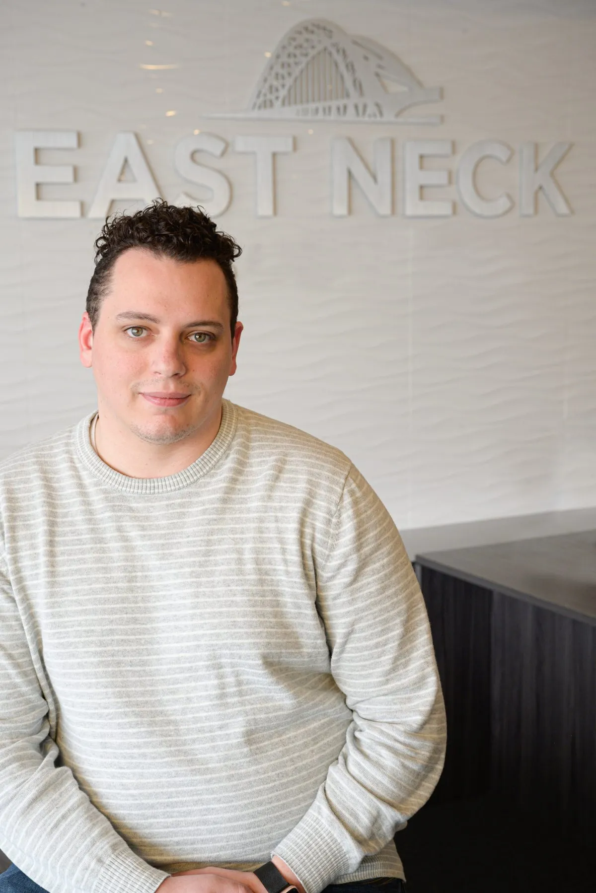 A member of the East Neck Insurance team in the office